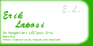 erik laposi business card